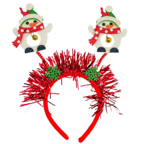 Stilvoller Schneemann-Weihnachts-Stirnband, Party-Kopfschmuck, verstellbare Größe, Kopfbedeckung für Feiertage von AIRHSKWI