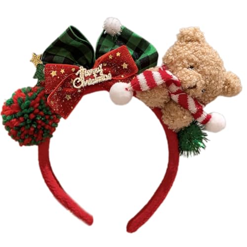 Weihnachten Rentier Geweih Stirnband Cartoon Kopfschmuck Party Dekoration für festliches Cosplay Kostüm Haarschmuck von AIRHSKWI