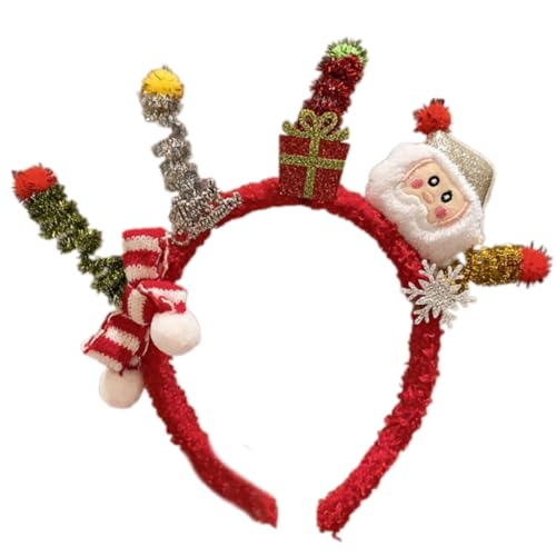 Weihnachten Rentier Geweih Stirnband Cartoon Kopfschmuck Party Dekoration für festliches Cosplay Kostüm Haarschmuck von AIRHSKWI