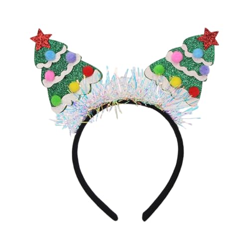 Weihnachts-Stirnband mit Schneemann und Rentiergeweih, Kopfbedeckung für festliche Feiertagsfeiern und Familienfeiern von AIRHSKWI