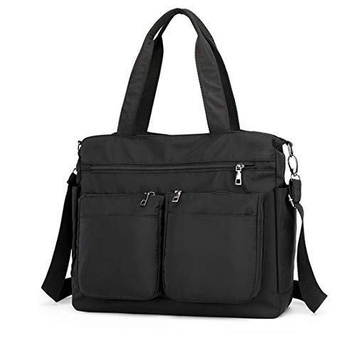 AIRUI Umhängetasche für Damen, Handtasche Aktentasche Schultertasche Wasserdichte, 15,6 Zoll Business Arbeitstasche Laptoptasche für Notebook - Schwarz von AIRUI