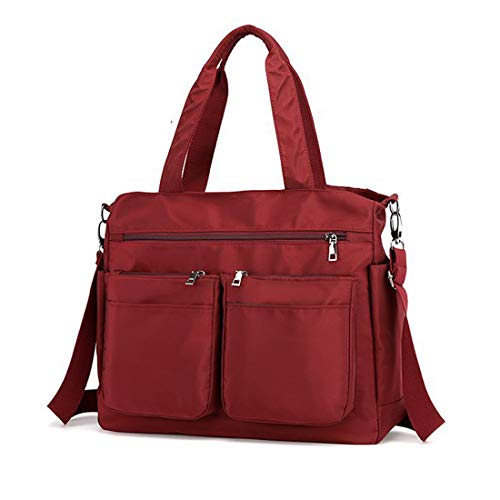 AIRUI Umhängetasche für Damen, Handtasche Aktentasche Schultertasche Wasserdichte, 15,6 Zoll Business Arbeitstasche Laptoptasche für Notebook - Weinrot von AIRUI