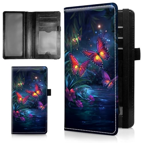 AIRWEE Schlanke Scheckbuchhülle für Damen, RFID-blockierend, PU-Leder, Scheckbuch-Brieftasche mit Kartenfächern, Stifthalter, Bifold Durable Scheckbuch-Register und Hülle für Geldbörse, A5, Night Glow von AIRWEE