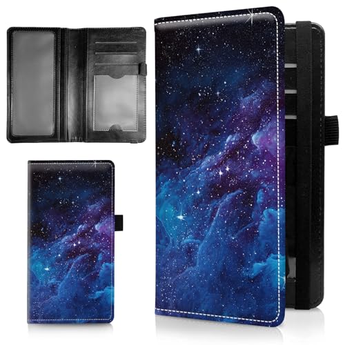 AIRWEE Schlanke Scheckbuchhülle für Damen, RFID-blockierendes PU-Leder, Scheckbuch-Brieftasche mit Kartenfächern, Stifthalter, Bifold Durable Scheckbuch-Register und Abdeckung für Geldbörse, Galaxy AIRWEE Schlanke Scheckbuchhülle für Damen, RFID-blockierendes PU-Leder, Scheckbuch-Brieftasche mit Kartenfächern, Stifthalter, Bifold Durable Scheckbuch-Register und Abdeckung für Geldbörse, Galaxy von AIRWEE