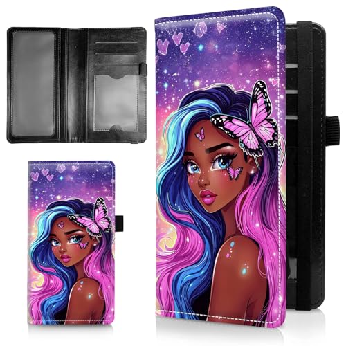 AIRWEE Schlanke Scheckbuchhülle für Damen, RFID-blockierendes PU-Leder, Scheckbuch-Brieftasche mit Kartenfächern, Stifthalter, Bifold Durable Scheckbuch-Register und Abdeckung für Geldbörse von AIRWEE