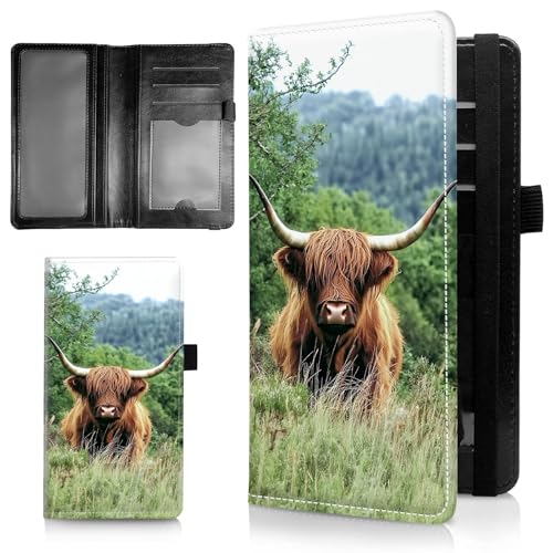 AIRWEE Schlanke Scheckbuchhülle für Damen, RFID-blockierendes PU-Leder, Scheckbuch-Geldbörse mit Kartenfächern, Stifthalter, Bifold Durable Scheckbuch-Register und Abdeckung für Geldbörse, Waldkuh AIRWEE Schlanke Scheckbuchhülle für Damen, RFID-blockierendes PU-Leder, Scheckbuch-Geldbörse mit Kartenfächern, Stifthalter, Bifold Durable Scheckbuch-Register und Abdeckung für Geldbörse, Waldkuh von AIRWEE