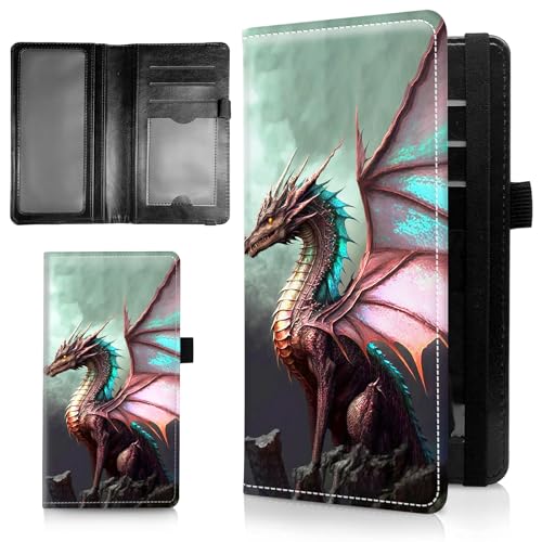 AIRWEE Schlanke Scheckbuchhülle für Damen, RFID-blockierendes PU-Leder, Scheckbuch-Geldbörse mit Kartenfächern, Stifthalter, Bifold Durable Scheckbuch-Register und Abdeckung für Geldbörse, Cool Dragon AIRWEE Schlanke Scheckbuchhülle für Damen, RFID-blockierendes PU-Leder, Scheckbuch-Geldbörse mit Kartenfächern, Stifthalter, Bifold Durable Scheckbuch-Register und Abdeckung für Geldbörse, Cool Dragon von AIRWEE