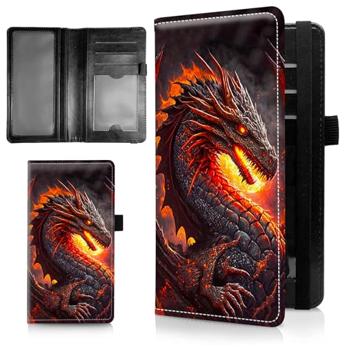 AIRWEE Schlanke Scheckbuchhülle für Damen, RFID-blockierendes PU-Leder, Scheckbuch-Geldbörse mit Kartenfächern, Stifthalter, Bifold Durable Scheckbuch-Register und Abdeckung für Geldbörse, Fire Dragon AIRWEE Schlanke Scheckbuchhülle für Damen, RFID-blockierendes PU-Leder, Scheckbuch-Geldbörse mit Kartenfächern, Stifthalter, Bifold Durable Scheckbuch-Register und Abdeckung für Geldbörse, Fire Dragon von AIRWEE