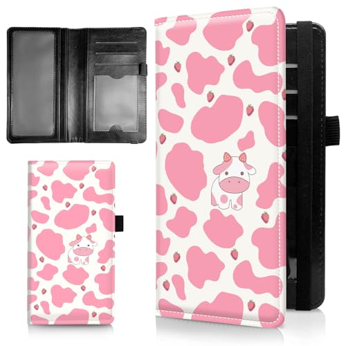 AIRWEE Schlanke Scheckbuchhülle für Damen, RFID-blockierendes PU-Leder, Scheckbuch-Geldbörse mit Kartenfächern, Stifthalter, Bifold Durable Scheckbuch-Register und Abdeckung für Geldbörse, rosa von AIRWEE