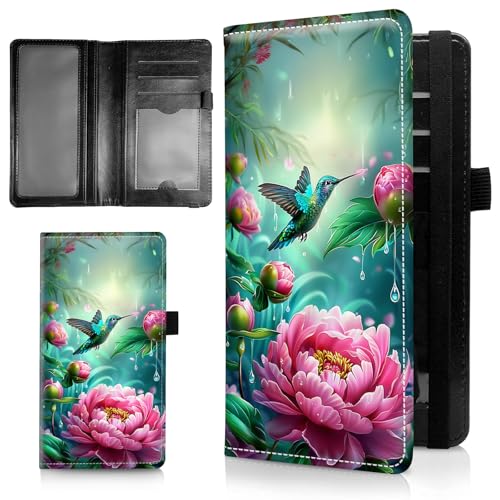 AIRWEE Schlanke Scheckbuchhülle für Damen, RFID-blockierendes PU-Leder, Scheckbuch-Geldbörse mit Kartenfächern, Stifthalter, Bifold Durable Scheckbuch-Register und Abdeckung für Geldbörse von AIRWEE