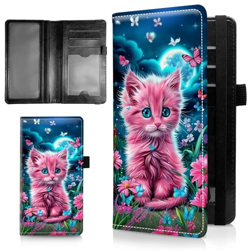 AIRWEE Schlanke Scheckbuchhülle für Frauen, RFID-blockierendes PU-Leder, Scheckbuch-Geldbörse mit Kartenfächern, Stifthalter, Bifold Durable Scheckbuch-Register und Abdeckung für Geldbörse, rosa von AIRWEE