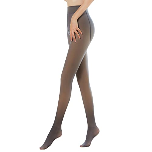 AISEN Strumpfhosen für Damen, Thermal Tights Women, Durchsichtige Gefütterte Strumpfhose, Dicke Strumpfhosen Fleece Strumpfhose Damen, Transluzente Leggings Strumpfhosen Thermo Damen (Schwarz-220g) von AISEN