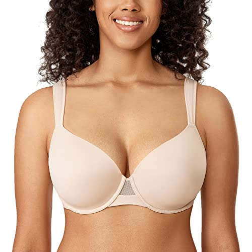 AISILIN BH Damen mit Bügel T-Shirt Große Größen Leicht Gefüttert Beige 100E von AISILIN