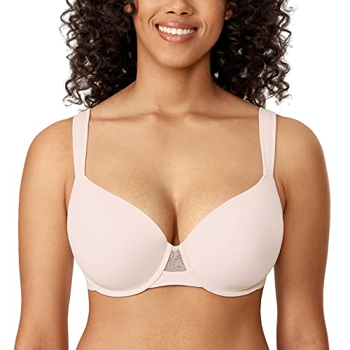 AISILIN BH Damen mit Bügel T-Shirt Große Größen Leicht Gefüttert Rose White 100G von AISILIN