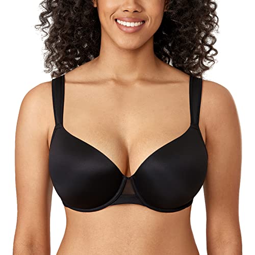 AISILIN BH Damen mit Bügel T-Shirt Große Größen Leicht Gefüttert Schwarz 95D von AISILIN