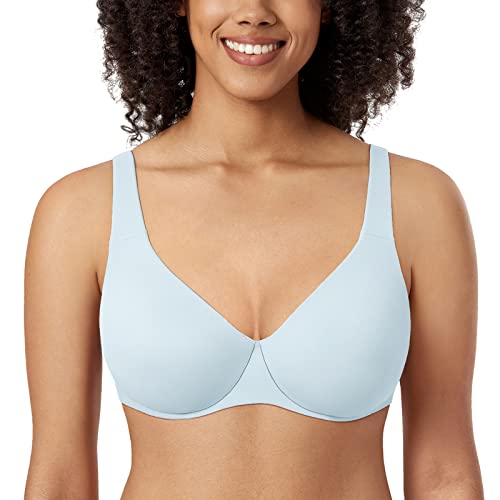 AISILIN Damen Minimizer BH Mit Bügel Große Größen Ohne Polster Vollschalen Baby Blau 105C von AISILIN