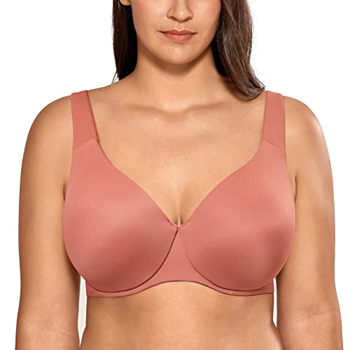 AISILIN Damen Minimizer BH Mit Bügel Große Größen Ohne Polster Vollschalen Brauner Berg 95G von AISILIN