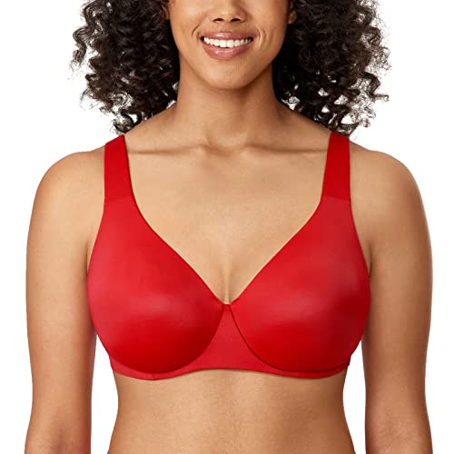 AISILIN Damen Minimizer BH Mit Bügel Große Größen Ohne Polster Vollschalen Echtes Rot 75C von AISILIN