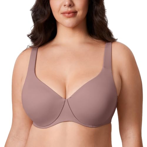 AISILIN Damen Minimizer BH Mit Bügel Große Größen Ohne Polster Vollschalen Mochaccino 100C von AISILIN