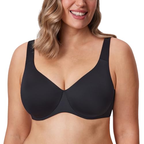 AISILIN Damen Minimizer BH Mit Bügel Große Größen Ohne Polster Vollschalen Schwarz 85C von AISILIN