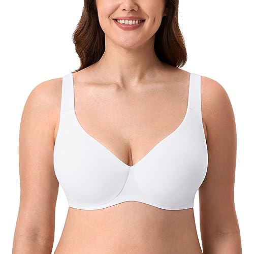 AISILIN Damen Minimizer BH Mit Bügel Große Größen Ohne Polster Vollschalen Weiss 100B von AISILIN