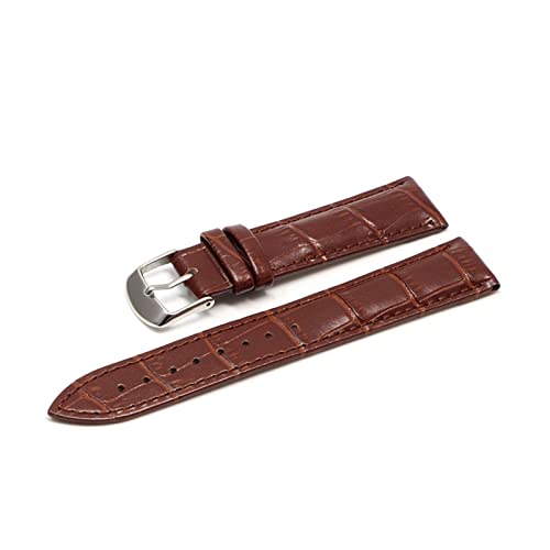 AISNXOQI 12 14 16 18 19 20 21 22 24 -mm Leder Band Luxus Uhrenbandgürtelhandschuhe Ladies Band Red Black White Watch Armband (Farbe: Pink RG, Größe: 22 mm) von AISNXOQI