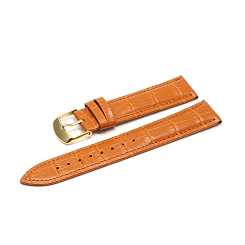 AISNXOQI 12 14 16 18 19 20 21 22 24 -mm Leder Band Luxus Uhrenbandgürtelhandschuhe Ladies Band Red Black White Watch Armband (Farbe: Pink RG, Größe: 22 mm) von AISNXOQI