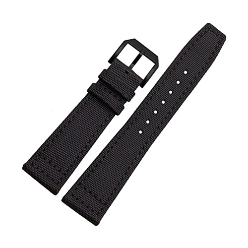 AISNXOQI 20mm Uhrengurte für IWC Pilot Portugiesische Portofino Nylon Canvas Watch Bänder Grüne blau graue schwarze Uhrenbänder Armbänder (Farbe: Green-Rose Gold, Größe: 20 mm) von AISNXOQI