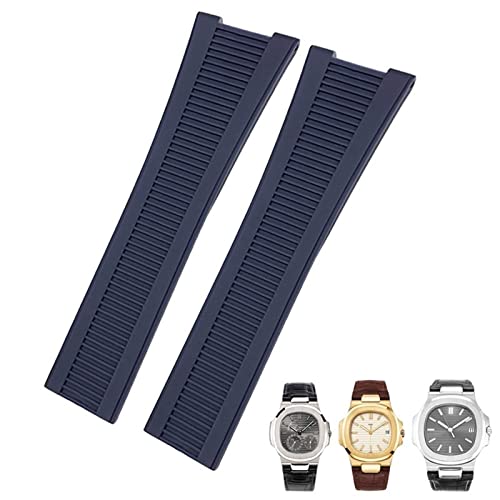 AISNXOQI 25mm Kerbe Form Gummi Silikon Uhrengurt wasserdichte Uhrenbänder für Patek Philippe Nautilus Männer Armband AISNXOQI 25mm Kerbe Form Gummi Silikon Uhrengurt wasserdichte Uhrenbänder für Patek Philippe Nautilus Männer Armband von AISNXOQI