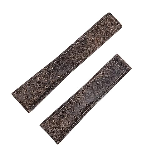 AISNXOQI Für Tag für Heuer -Gurt Monaco Carrera Handgelenkband Frosted Kalbsleder Quality Leder -Uhrband -Armband 22mm Uhrenband (Farbe: Blue Blue Line, Größe: 22 mm mit Logo) von AISNXOQI