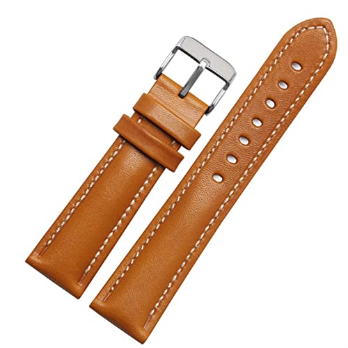 AISNXOQI Für klassische Allzweck-Weave-Weave-Band-Modemarkeee 18mm 20mm 21 mm 21mm 22 mm echtes Leahther-Armband (Farbe: Green-Rose Gold, Größe: 22 mm) von AISNXOQI