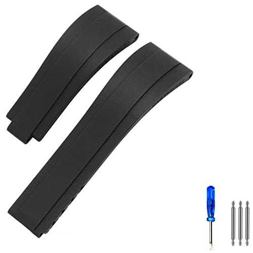 AISNXOQI Gummi -Uhrengurt für Tudor Armband Schwarz Blaugrün wasserdicht von AISNXOQI