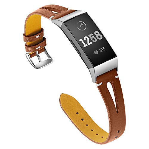 AISPORTS Kompatibel f眉r Fitbit Charge 3 Armband/Fitbit Charge 4 Armband Leder f眉r Frauen, weiches d眉nnes hohles atmungsaktives Leder Sport Armband Metallschnalle Armband band f眉r Fitbit Charge 3/4 AISPORTS Kompatibel f眉r Fitbit Charge 3 Armband/Fitbit Charge 4 Armband Leder f眉r Frauen, weiches d眉nnes hohles atmungsaktives Leder Sport Armband Metallschnalle Armband band f眉r Fitbit Charge 3/4 von AISPORTS