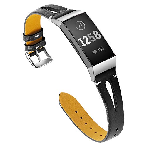 AISPORTS Kompatibel f眉r Fitbit Charge 3 Armband/Fitbit Charge 4 Armband Leder f眉r Frauen, weiches d眉nnes hohles atmungsaktives Leder Sport Armband Metallschnalle Armband band f眉r Fitbit Charge 3/4 AISPORTS Kompatibel f眉r Fitbit Charge 3 Armband/Fitbit Charge 4 Armband Leder f眉r Frauen, weiches d眉nnes hohles atmungsaktives Leder Sport Armband Metallschnalle Armband band f眉r Fitbit Charge 3/4 von AISPORTS