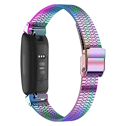 AISPORTS Kompatibel mit Fitbit Inspire/Inspire HR Armband für Damen und Herren, Schmales Verstellbares Edelstahl Metallarmband, Sportarmband Ersatzband für Fitbit Inspire/Inspire HR Fitness Tracker von AISPORTS