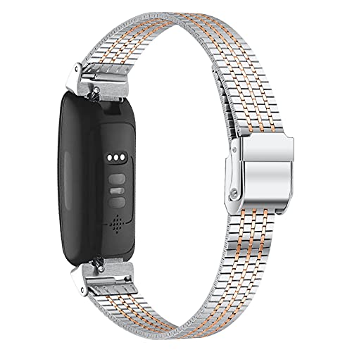 AISPORTS Kompatibel mit Fitbit Inspire/Inspire HR Armband für Damen und Herren, Schmales Verstellbares Edelstahl Metallarmband, Sportarmband Ersatzband für Fitbit Inspire/Inspire HR Fitness Tracker von AISPORTS