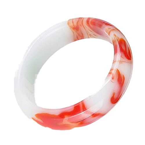 AITEKODVG Armreifen für Frauen, Farbe Jade Armreif Armband Naturchinesische Geschenke Jadeitjuwelry Mode Charm Amulett geschnitzt (Edelsteinfarbe: 60 62 mm) (58 60 mm) von AITEKODVG