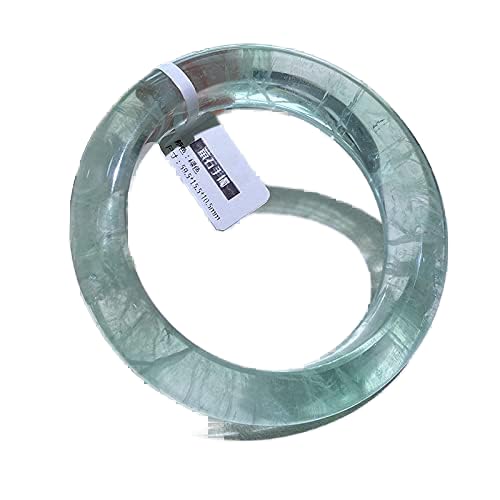 AITEKODVG Armreifen für Frauen, frische Geleengrün natürliche Fluoritenkristallangel für Mädchen Frauen Geschenk Lucky Crystal Bracelets Mode-Armreifen Schmuck (Edelsteinfarbe: 54-56 mm) ( von AITEKODVG