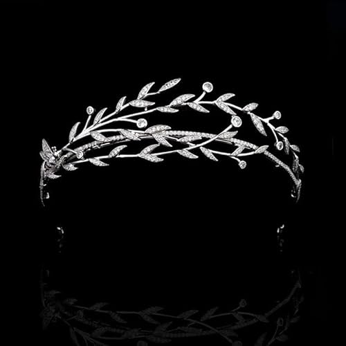 Crystal Tiara Crowns für Frauen Perle Zirkon Braut Hochzeit Krone koreanischer Stil Neu einfaches Haarbandzubehör Accessoires, 346, 346 von AITEKODVG