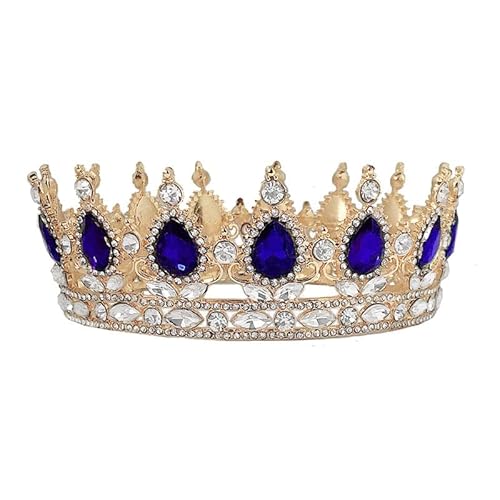 Crystal Tiara Crowns für Frauen große Krone rund tiara Haarband Kopfstück Hochzeit Haarzubehör für Frauen Schmuck Engagement Kopfschmuck Queen Crowns, Crystal Tiara Crowns für Frauen große Krone rund tiara Haarband Kopfstück Hochzeit Haarzubehör für Frauen Schmuck Engagement Kopfschmuck Queen Crowns, von AITEKODVG