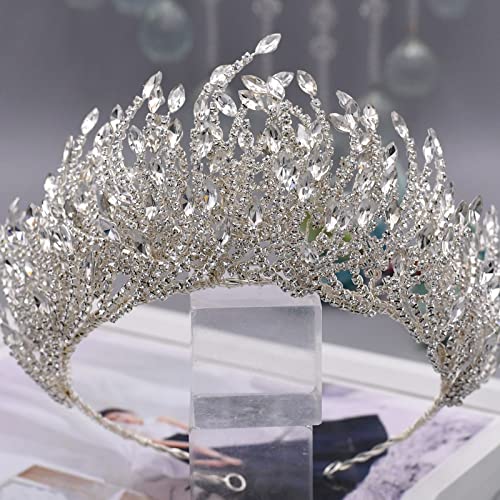 Haarschmuck Krone Tiaras für Frauen Hair Accessoires Hochzeitskronen-Strass-Braut Kopfbedeckung Kristall Stirnband Frauen Kopfschmuck Hochzeit Haarschmuck, Pg-Crown von AITEKODVG