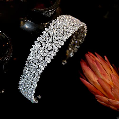 Haarschmuck Krone Tiaras für Frauen Kronbraut Roségold Tiara Hochzeit Tiara Gold Stirnband Frauen Hochzeitskrone, Abendessen Haarzubehör, Roségold , Silber Haarschmuck Krone Tiaras für Frauen Kronbraut Roségold Tiara Hochzeit Tiara Gold Stirnband Frauen Hochzeitskrone, Abendessen Haarzubehör, Roségold , Silber von AITEKODVG