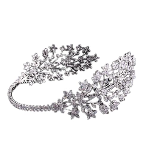 Haarschmuck Krone Tiaras für Frauen Stil Full Kubic Zirkonia Kristall Stirnband Braut Kopfstück Diadem Ladies Crown Tiaras Hochzeitshaarzubehör, Silber-Silver Haarschmuck Krone Tiaras für Frauen Stil Full Kubic Zirkonia Kristall Stirnband Braut Kopfstück Diadem Ladies Crown Tiaras Hochzeitshaarzubehör, Silber-Silver von AITEKODVG