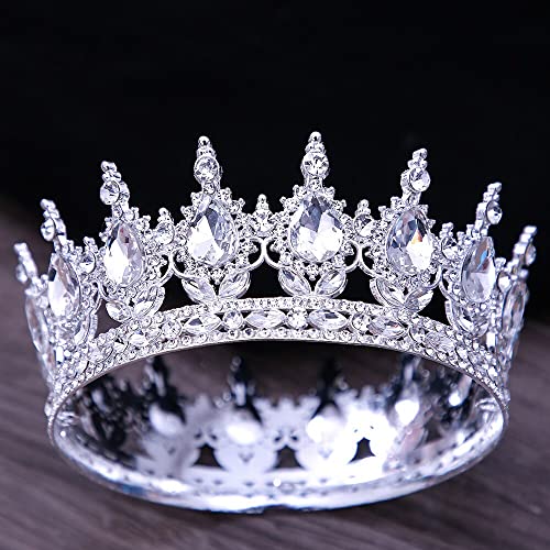 Haarschmuck Krone Tiaras für Frauen Vintage Prinzessin Rosa Crystal Tiara Kronendem -Diadem -Party Hochzeit Strass Brautkronhaarschmuck Accessoires, Pink , Silber , Weiß Haarschmuck Krone Tiaras für Frauen Vintage Prinzessin Rosa Crystal Tiara Kronendem -Diadem -Party Hochzeit Strass Brautkronhaarschmuck Accessoires, Pink , Silber , Weiß von AITEKODVG