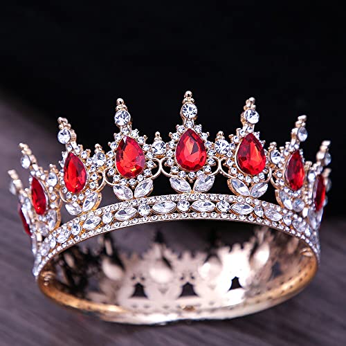 Haarschmuck Krone Tiaras für Frauen Vintage Prinzessin Rosa Crystal Tiara Kronendem -Diadem -Party Hochzeit Strass Brautkronhaarschmuck Accessoires, Pink , Silber , Weiß Haarschmuck Krone Tiaras für Frauen Vintage Prinzessin Rosa Crystal Tiara Kronendem -Diadem -Party Hochzeit Strass Brautkronhaarschmuck Accessoires, Pink , Silber , Weiß von AITEKODVG