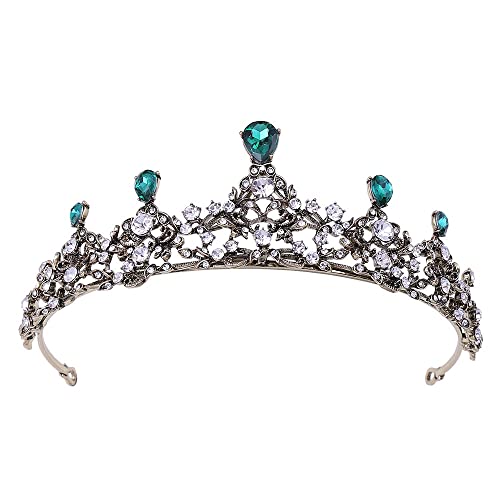 Haarschmuck Krone Tiaras für Frauen Vintage Schwarzer Kristall Strasskronen Kronen Braut Königin Prinzessin Hochzeit Haarzubehör Elegante Tiara Diadem Frauen Schmuck, Schwarz Haarschmuck Krone Tiaras für Frauen Vintage Schwarzer Kristall Strasskronen Kronen Braut Königin Prinzessin Hochzeit Haarzubehör Elegante Tiara Diadem Frauen Schmuck, Schwarz von AITEKODVG