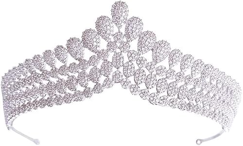 Kristallwassertropfen Brautschmuck Strass Tiaras Krone für Braut Hochzeit Schmuck geeignet für Hochzeiten, Festivals und Partys, die hell leuchten und exquisite Schönheit zeigen von AITEKODVG