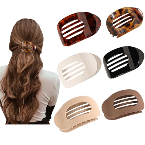 6PCS flache Haarspangen für Frauen, französisches Design flache Haarkrallen, sicherer Halt innere Zähne Haarkrallen Clips, starker Halt kein Rutschen Haar Spangen für liegend 6PCS flache Haarspangen für Frauen, französisches Design flache Haarkrallen, sicherer Halt innere Zähne Haarkrallen Clips, starker Halt kein Rutschen Haar Spangen für liegend von AITELEI