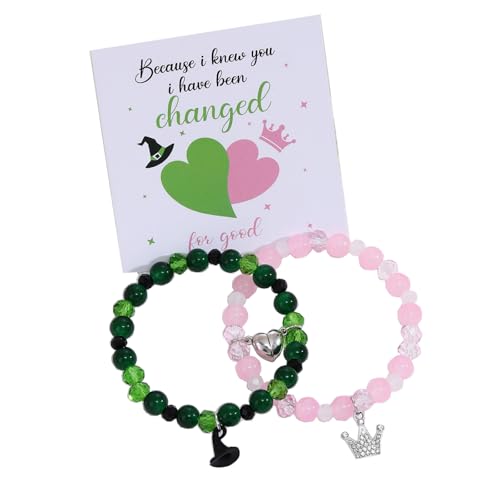 AITELEI Elphaba Galinda Freundschaft Matching Armbänder-Krone Hexe Matching Armbänder für Frauen BFF Paare Zubehör Wicked Armband Valentinstag Geschenke für Fans Freunde von AITELEI