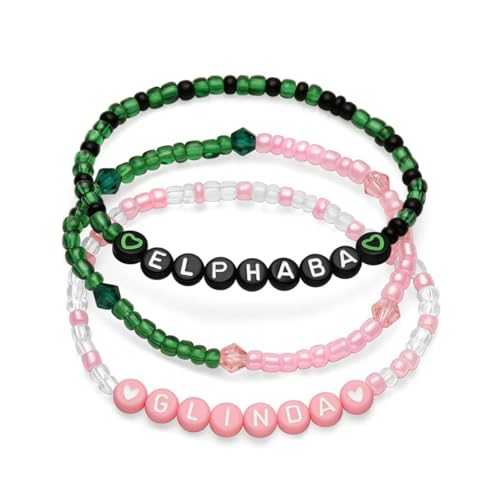 AITELEI Elphaba Galinda Freundschaft Matching Armbänder-Krone Hexe Matching Armbänder für Frauen BFF Paare Zubehör Wicked Armband Valentinstag Geschenke für Fans Freunde von AITELEI